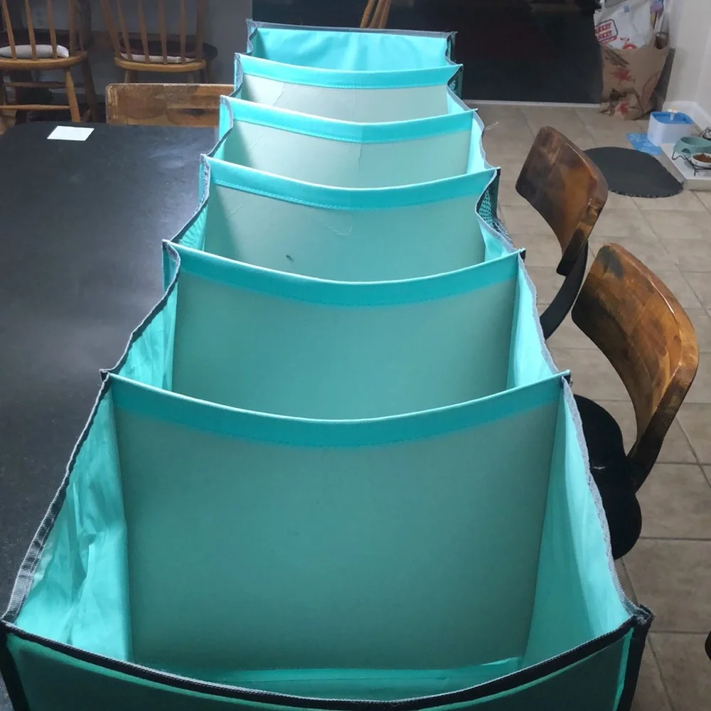 Closet organization hanging directly on the rod
